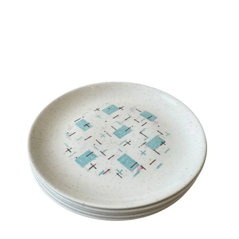 Vintage Vernonware Heavenly Days 7.5in Salad Dessert Plates Set of 5